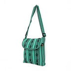 Morral Artesanal Mediano Unisex Con Correa Larga 26x26cm Turquesa