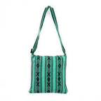 Morral Artesanal Mediano Unisex Con Correa Larga 26x26cm Turquesa