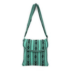 Morral Artesanal Mediano Unisex Con Correa Larga 26x26cm Turquesa