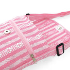 Morral Artesanal Mediano Unisex Con Correa Larga 26x26cm Rosa