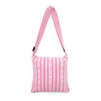 Morral Artesanal Mediano Unisex Con Correa Larga 26x26cm Rosa