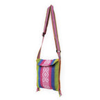 Morral Artesanal Pequeño Con Correa Ajustable Unisex 16x20cm Arcoíris