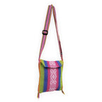 Morral Artesanal Pequeño Con Correa Ajustable Unisex 16x20cm Arcoíris
