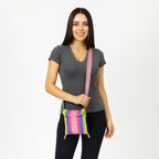 Morral Artesanal Pequeño Con Correa Ajustable Unisex 16x20cm Arcoíris