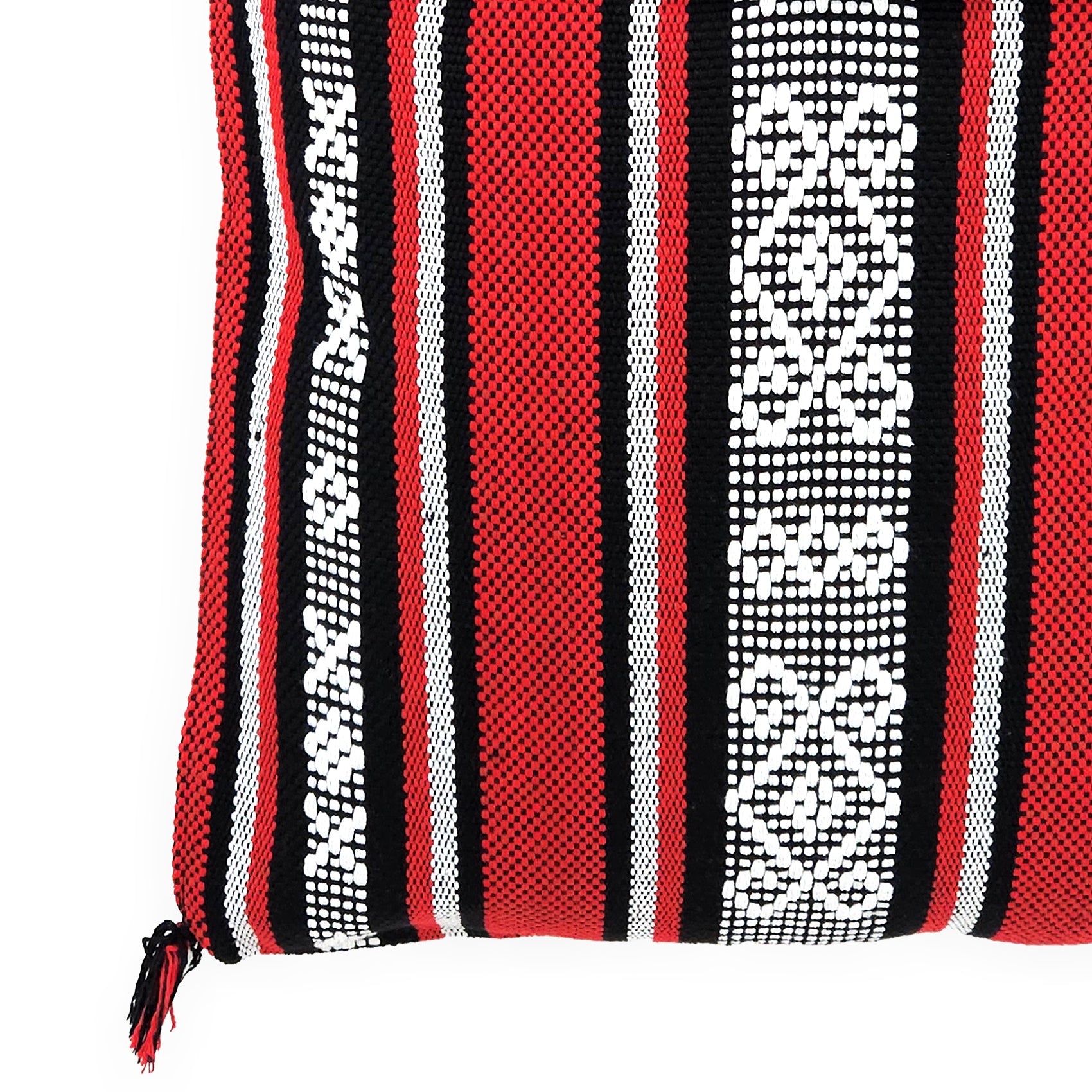 Morral Artesanal Para Hombre Con Correa Larga 34x38cm Rojo
