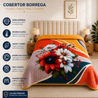 Edredón Jumbo De Borrega King Size 2.30mx2.40m Providencia® Margaritas