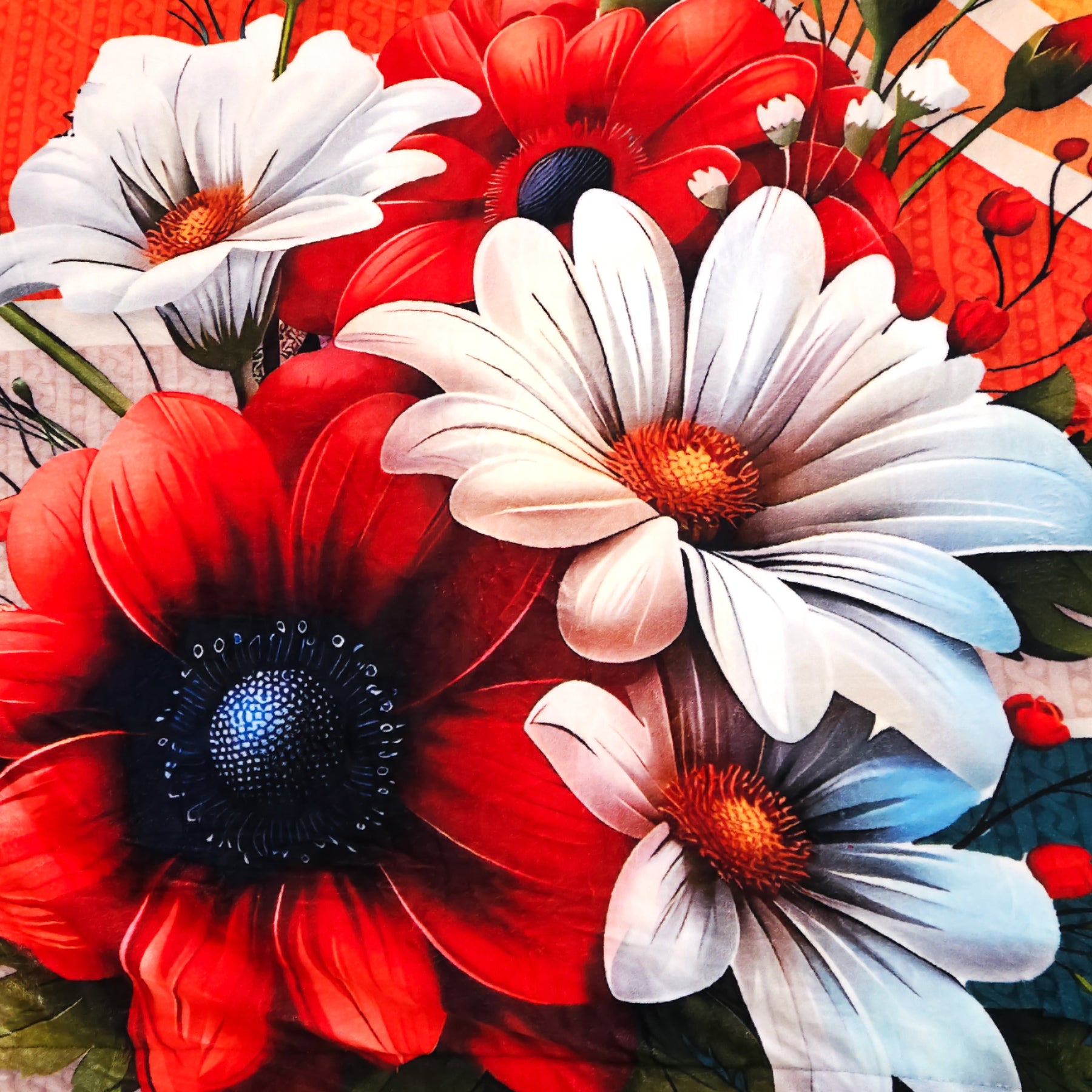 Edredón Jumbo De Borrega King Size 2.30mx2.40m Providencia® Margaritas