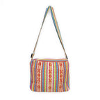 Bolsa Artesanal Mexicana Con Correa Larga Unisex 24x20cm Multicolor