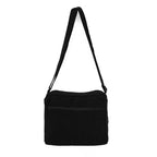 Bolsa Artesanal Mexicana Con Correa Larga Unisex 24x20cm Negro