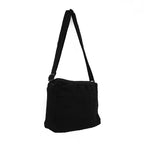 Bolsa Artesanal Mexicana Con Correa Larga Unisex 24x20cm Negro