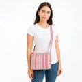 Bolsa Artesanal Mexicana Con Correa Larga Unisex 24x20cm Rosa