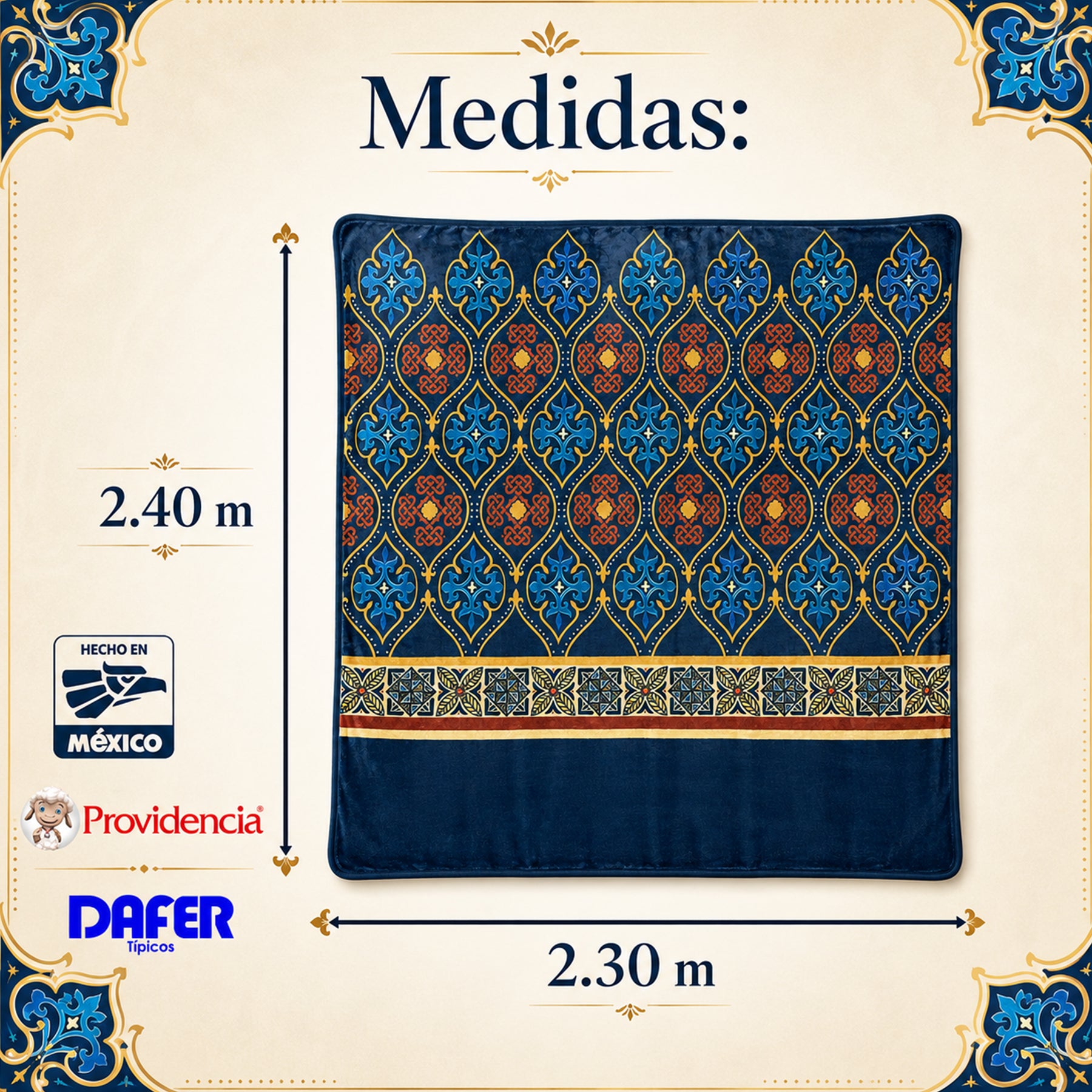 Edredón Jumbo De Borrega King Size 2.30mx2.40m Providencia® Peón