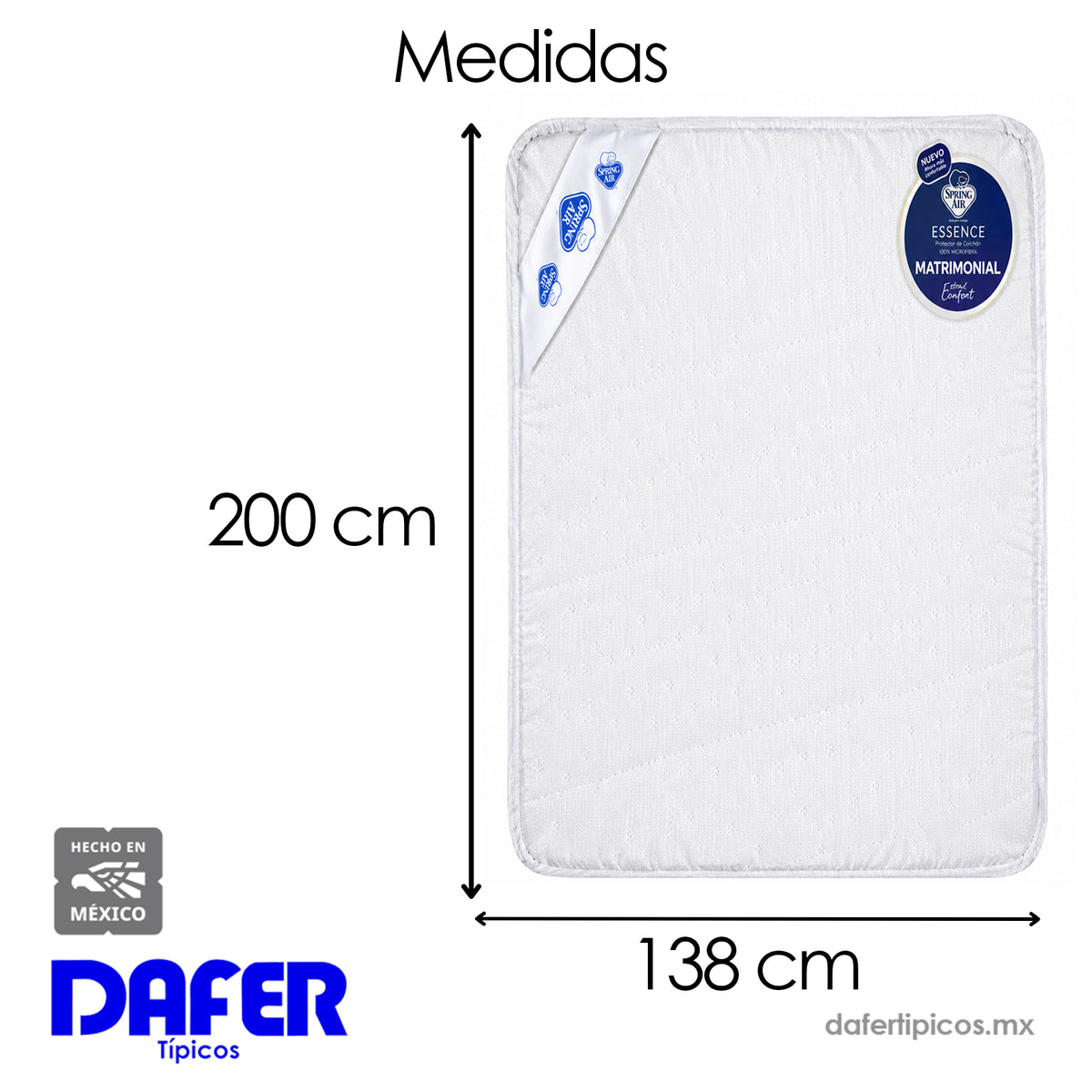 Protector De Colchón Microfibra Matrimonial Spring Air®