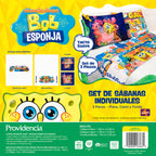 Juego De Sabanas Individual Infantil 3pz Marca Providencia® Bob Esponja Y Patricio