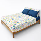 Juego De Sabanas King Size 6pz Tacto Bamboo Flores Blanco One Million®