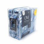 Juego De Sabanas King Size 6pz Tacto Bamboo Flores Azul