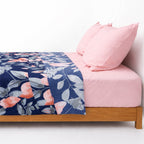 Juego De Sabanas King Size 6pz Tacto Bamboo Flores Rosas One Million®