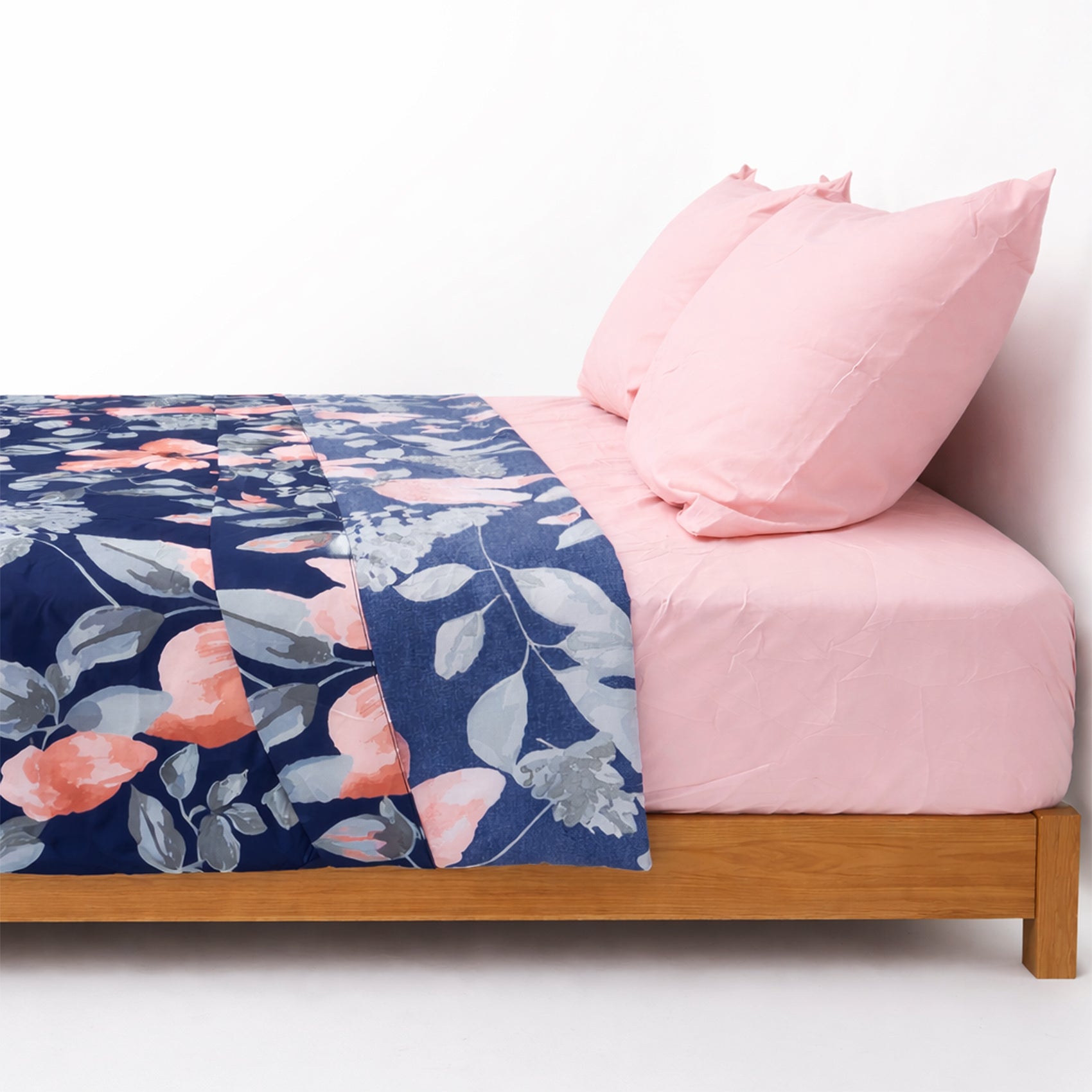 Juego De Sabanas King Size 6pz Tacto Bamboo Flores Rosas One Million®