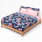 Juego De Sabanas King Size 6pz Tacto Bamboo Flores Rosas One Million®