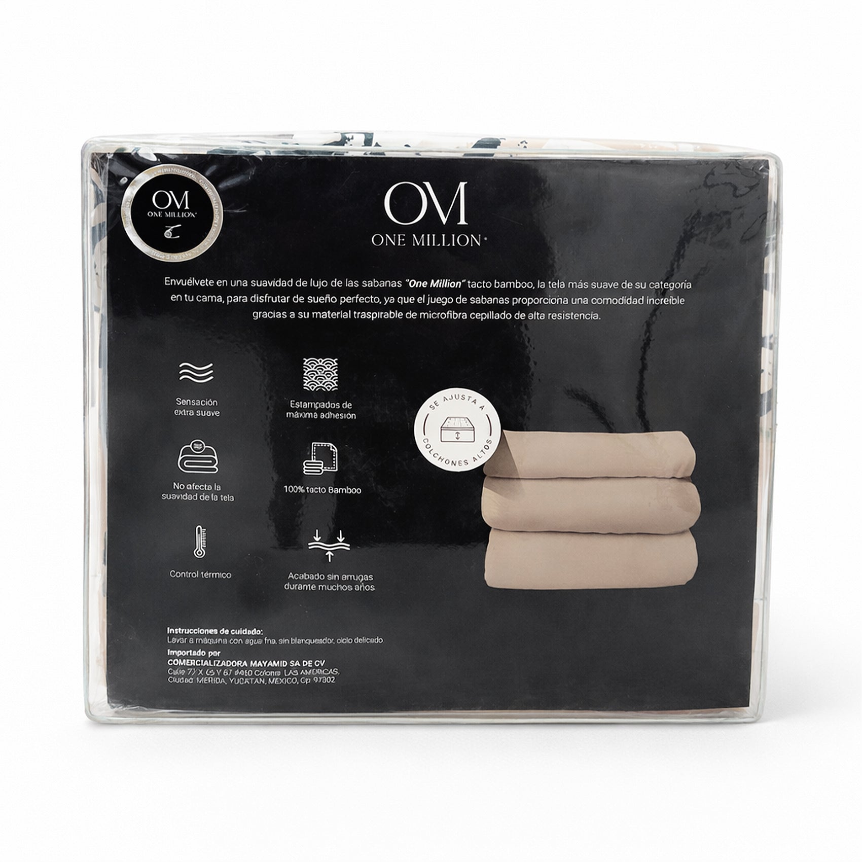 Juego De Sabanas King Size 6pz Tacto Bamboo Flores Verdes One Million®