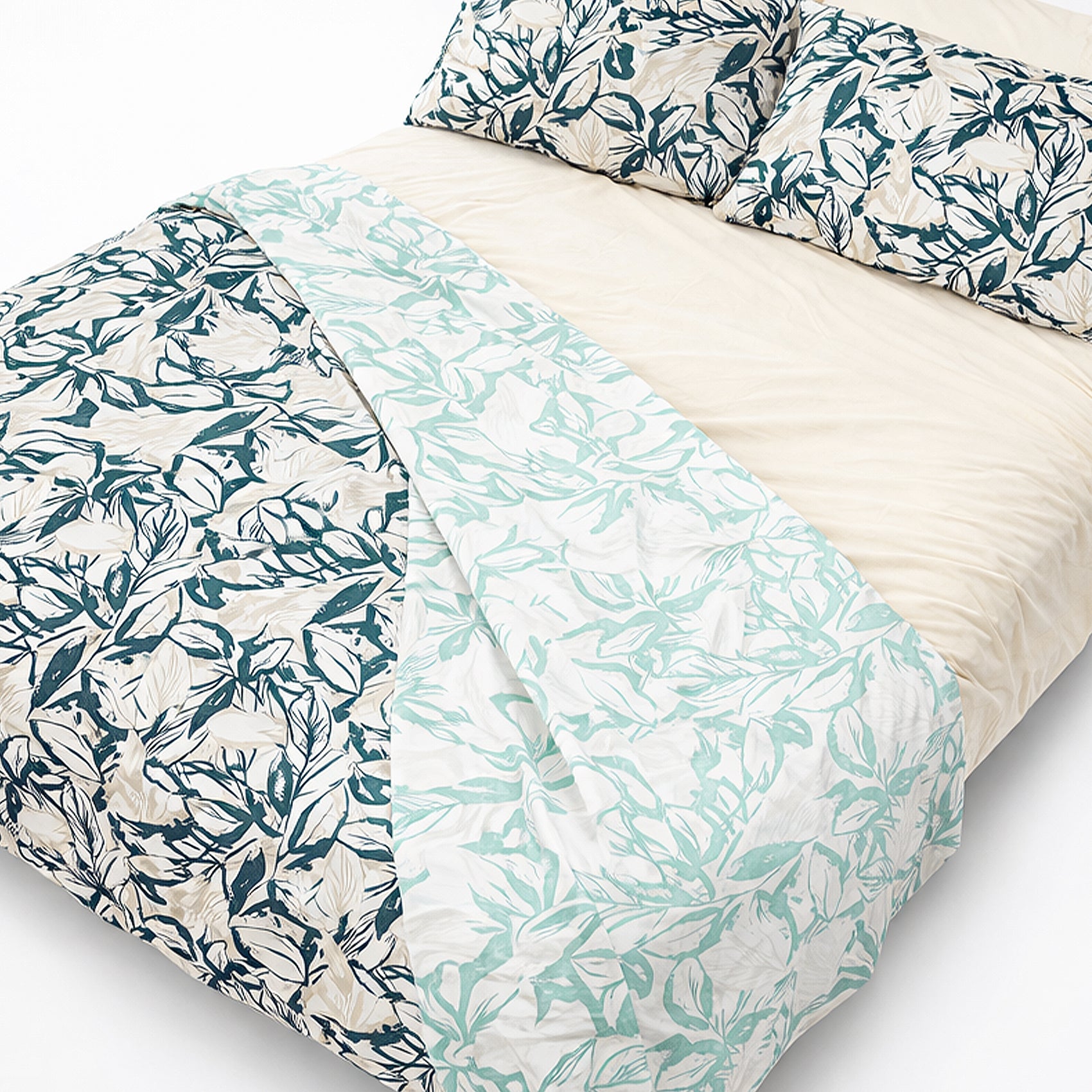 Juego De Sabanas King Size 6pz Tacto Bamboo Flores Verdes One Million®