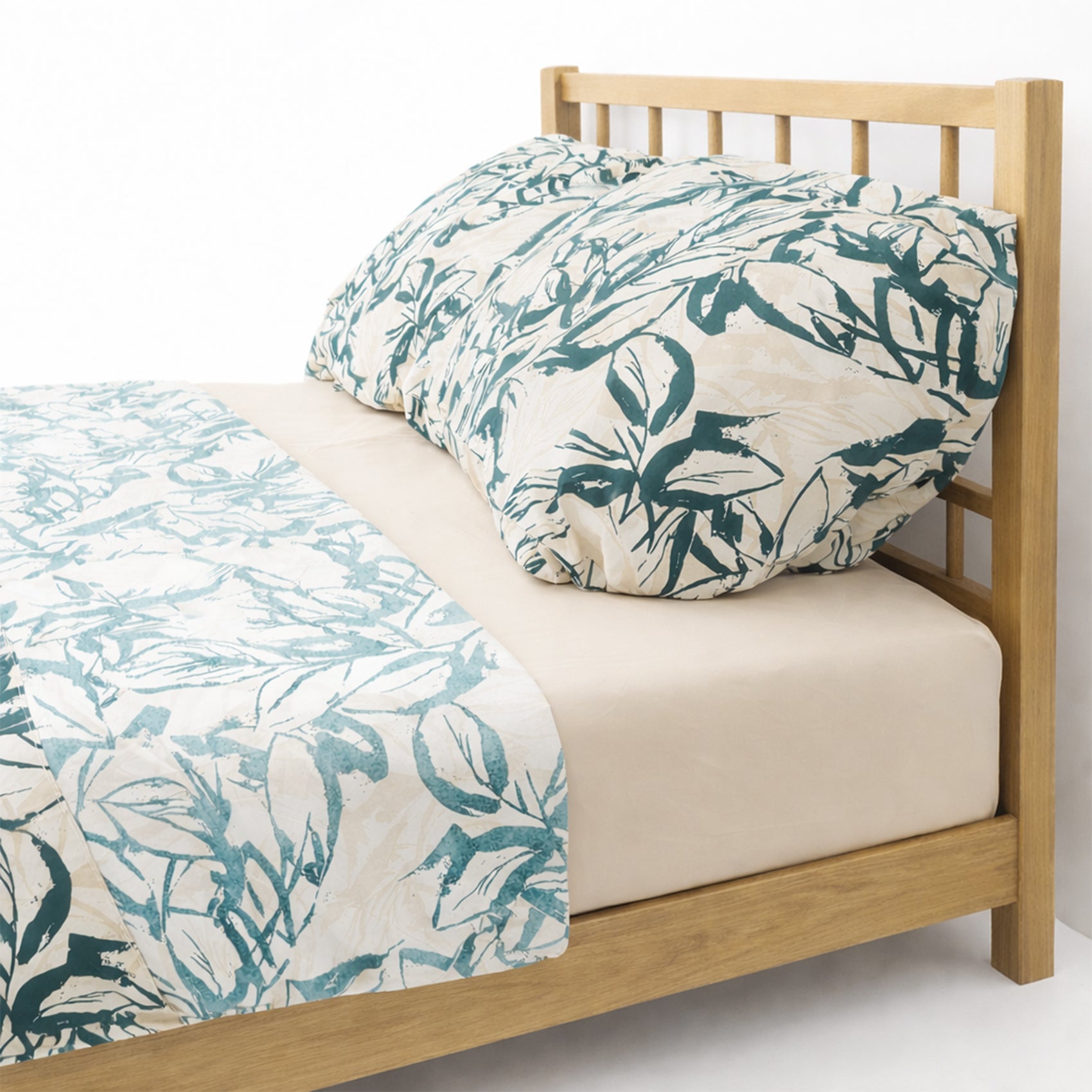 Juego De Sabanas King Size 6pz Tacto Bamboo Flores Verdes