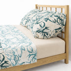 Juego De Sabanas King Size 6pz Tacto Bamboo Flores Verdes One Million®