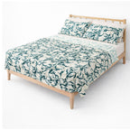 Juego De Sabanas King Size 6pz Tacto Bamboo Flores Verdes