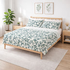 Juego De Sabanas King Size 6pz Tacto Bamboo Flores Verdes One Million®