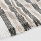 Servilleta De Cocina Multiusos Tejida 45 X 55cm Gris / Rayas