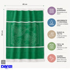 Servilleta De Cocina Multiusos Tejida 45 X 55cm Verde / Frutas