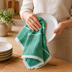 Servilleta De Cocina Multiusos Tejida 45 X 55cm Verde / Frutas