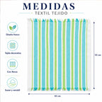 Servilleta De Cocina Multiusos Tejida 45 X 55cm Verde / Rayas