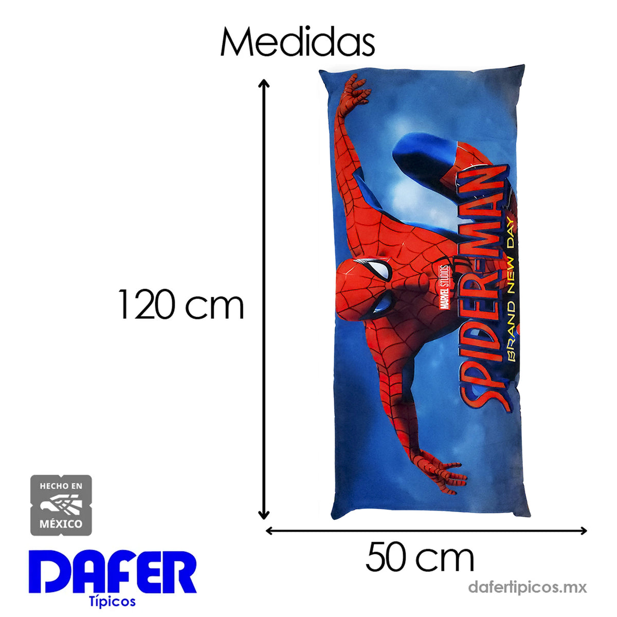 Almohada Súper Jumbo Ligera 120x50 Doble Vista Providencia® Spiderman