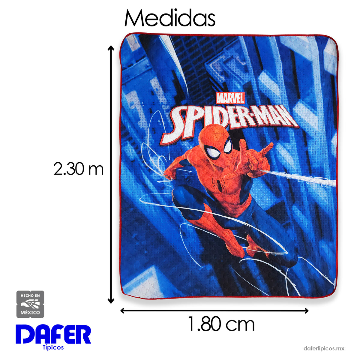 Colcha Capitonada Refrescante 1.80x2.20 Providencia® Spiderman