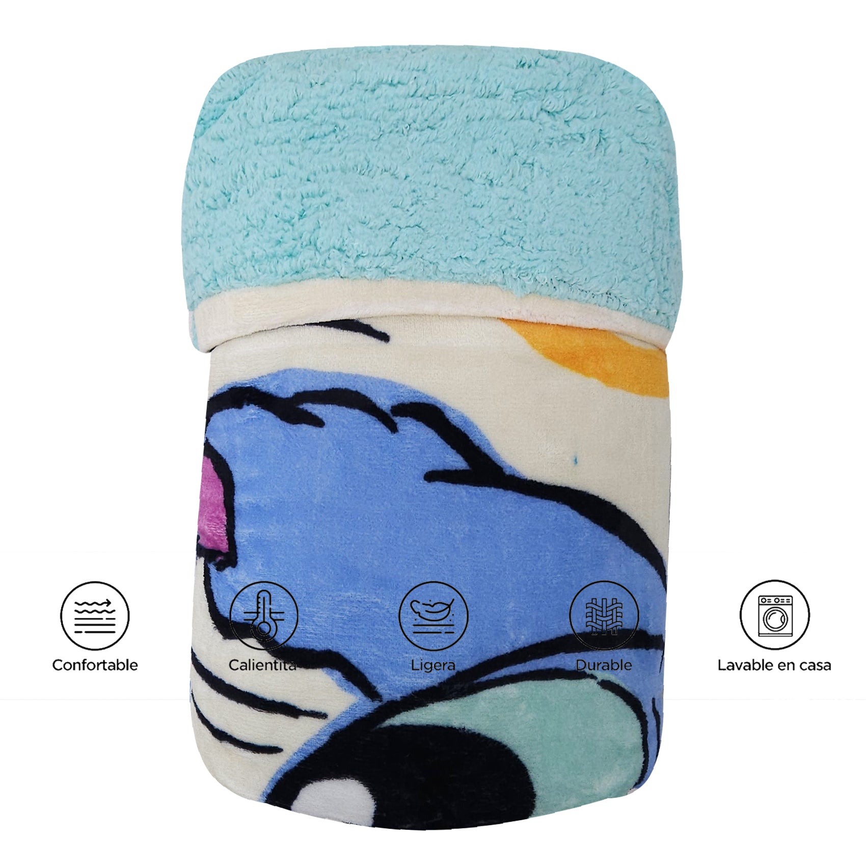 Cobertor Edredón Cunero Para Bebé 1.10mx1.40m Providencia® Stitch
