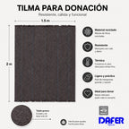 Cobija Económica Tipo Tilma Para Donación O Emergencias Barbas