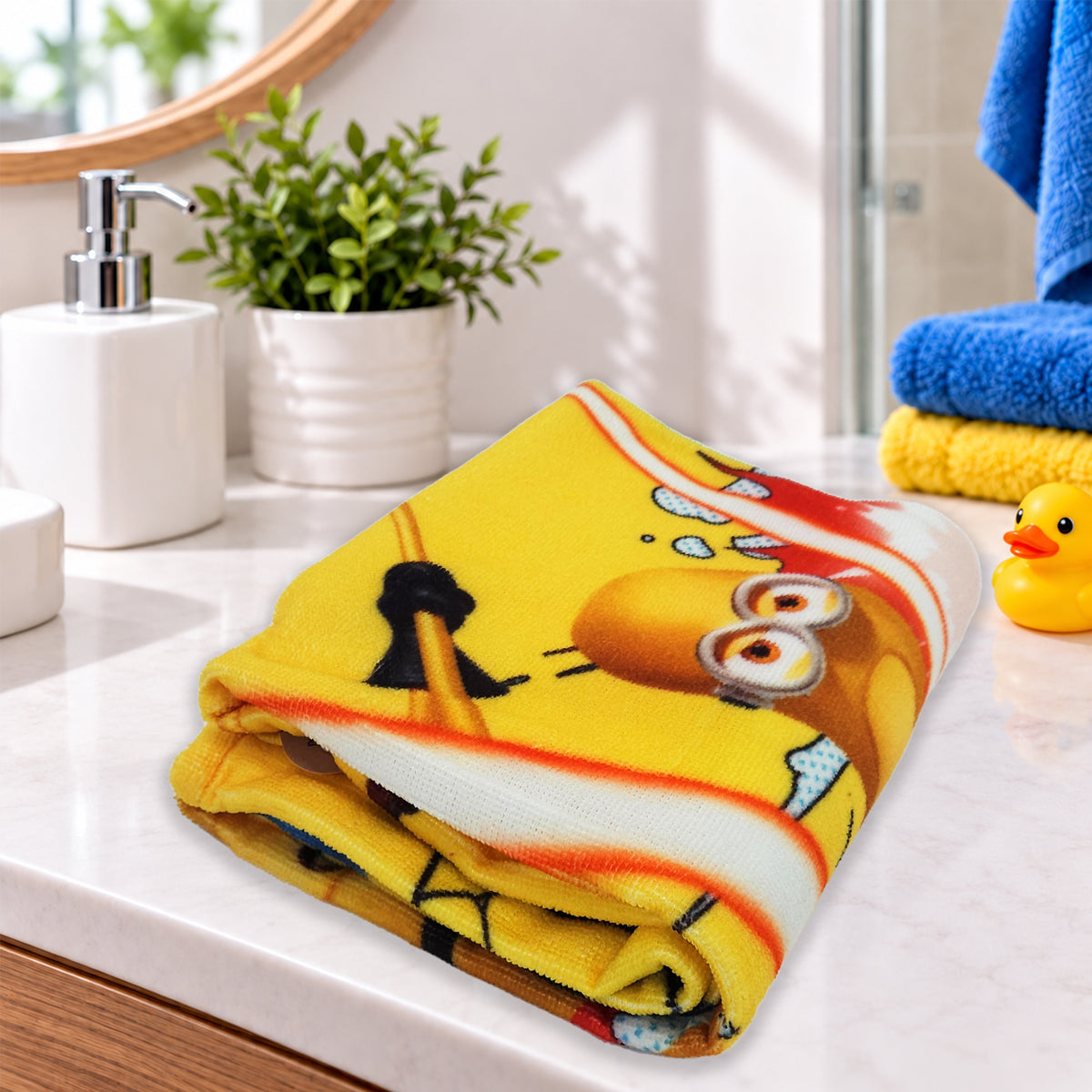 Toalla De Medio Baño 75x150 Cm Microfibra Providencia® Minions
