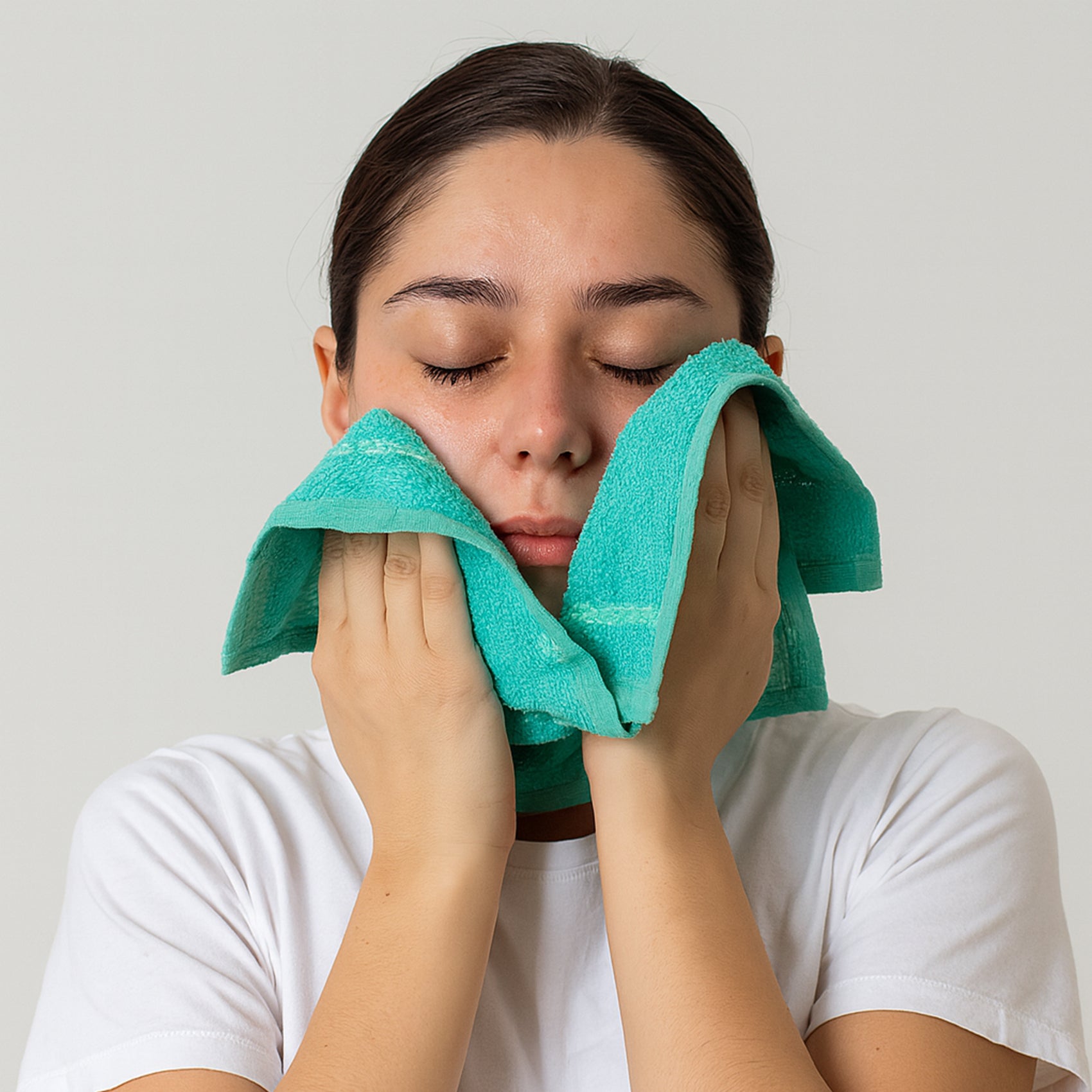 Toalla Facial Económica Para Viaje Ó Gimnasio 30cmx32cm Aguamarina