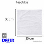 Toalla Facial Económica Para Viaje Ó Gimnasio 30cmx32cm Blanco