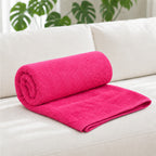 Toalla Absorbente De Baño Poliéster 167cmx90.5cm Fucsia