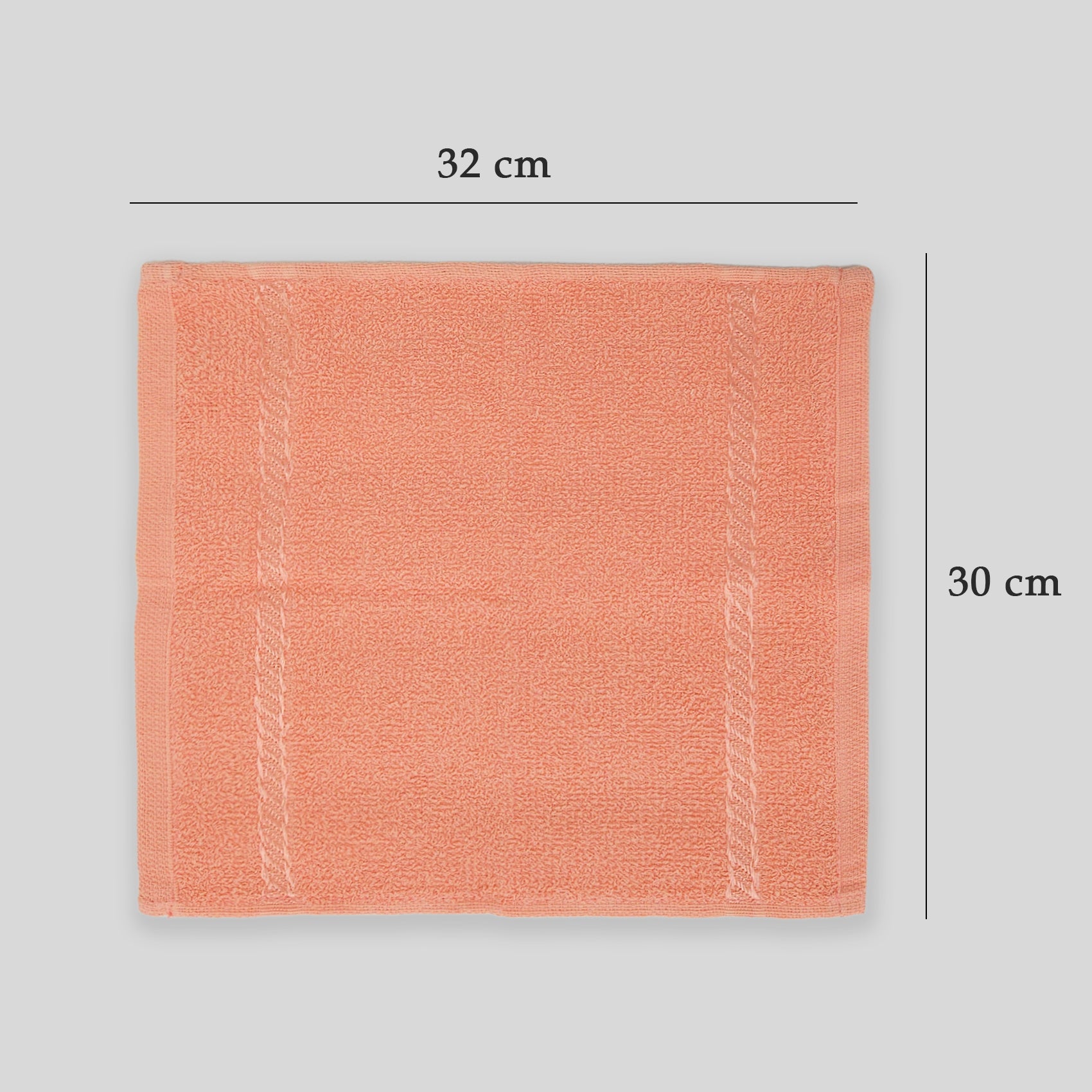 Toalla Facial Económica Para Viaje Ó Gimnasio 30cmx32cm Salmon