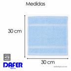 Toalla Facial Económica Para Viaje Ó Gimnasio 30cmx32cm Celeste