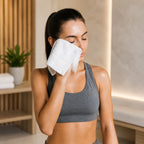 Toalla Facial Económica Para Viaje Ó Gimnasio 30cmx32cm Blanco