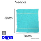 Toalla Facial Económica Para Viaje Ó Gimnasio 30cmx32cm Aguamarina