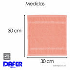 Toalla Facial Económica Para Viaje Ó Gimnasio 30cmx32cm Salmon