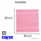Toalla Facial Económica Para Viaje Ó Gimnasio 30cmx32cm Rosa