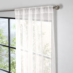 Set De Cortinas Translúcidas Tergal 1.36mx1.80m Vianney® Beige