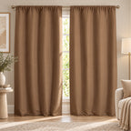 Set De Cortinas 2pz Cortas Viasoft 1.80mx1.18m Vianney® Coffe