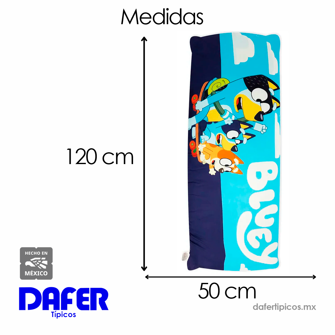 Almohada Súper Jumbo Ligera 120x50 Doble Vista Providencia® Bluey